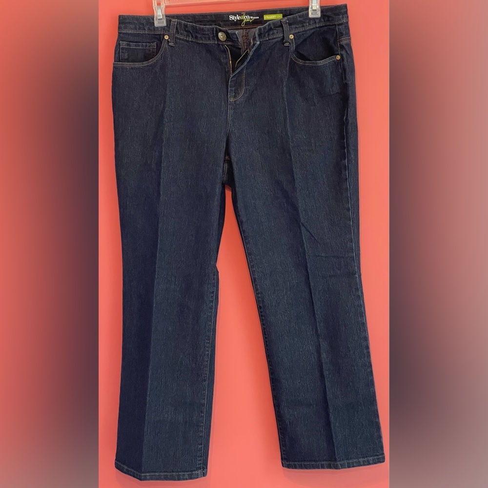 Style & Co. Blue Straight Leg Jeans